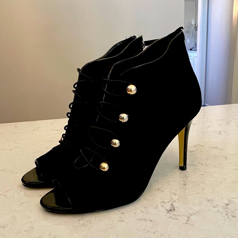 White House Black Market open toe booties
